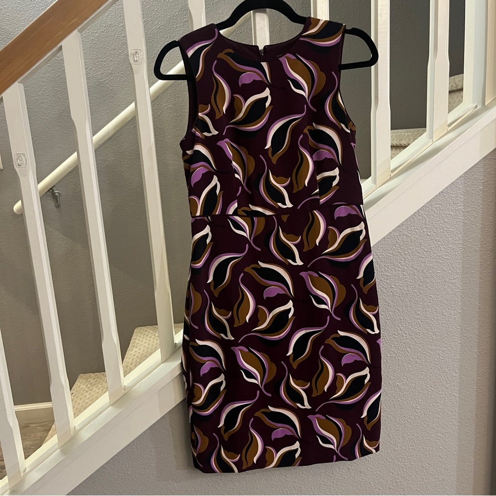Women’s Ann Taylor Petite Work Casual Mini Dress Maroon Size: 2P